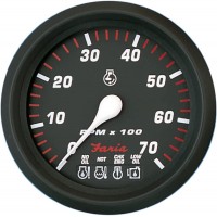 Faria Professional Red Tachometer 7000 RPM - 34617