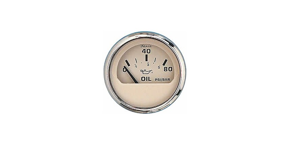 Faria Oil Pressure Gauge Beige 80 PSI - 15003