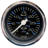 Faria Water Pressure Gauge 30 PSI Chesapeake Black - 14712