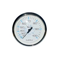 Faria Chesapeake White Stainless Steel Speedometer 100 MPH - 33820