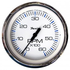 Faria Tachometer 6000 RPM Chesapeake White - 34807