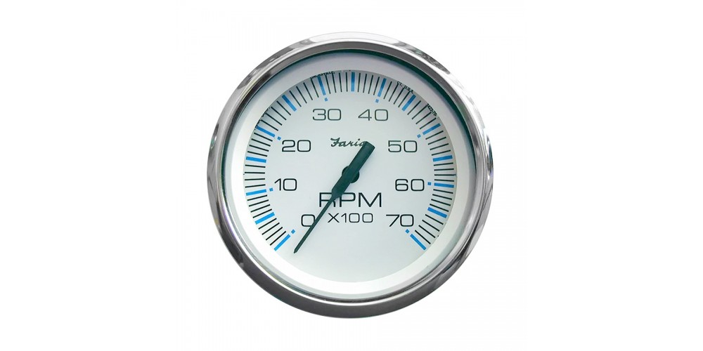 Faria Tachometer 7000 RPM Chesapeake White - 34817