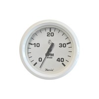 Faria Tachometer 4000 RPM Dress White - 33142