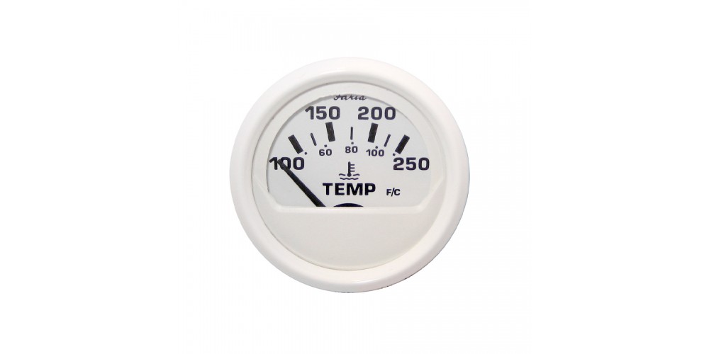 Faria Dress White Oil Temp Gauge 140 - 320 F - 13155