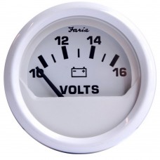 Faria Voltmeter 20-32V Dress White - 13160