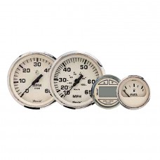 Faria Tachometer with Hourmeter 6000 RPM Euro Beige - 35132