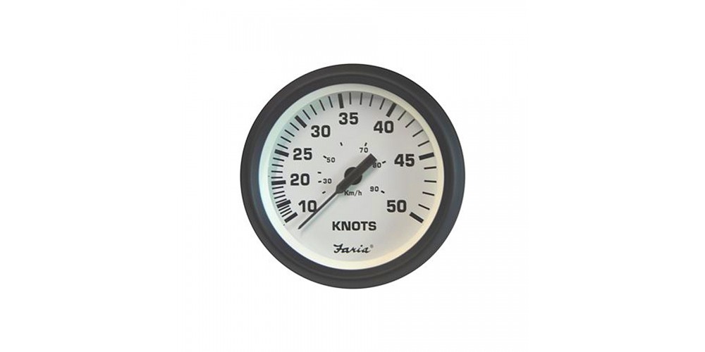 Faria Euro White Speedometer 50 Knots - 32919