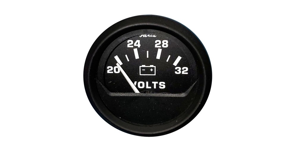 Faria-Sp Euro Voltmeter 24 Volt - FAR12860