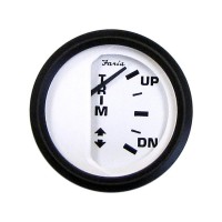 Faria Euro White Trim Gauge (J/E/Suzuki Outboard) - FAR12915