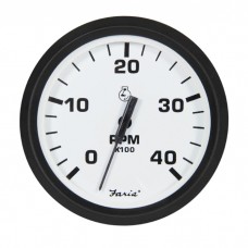 Faria Tachometer 3000 RPM Euro White - 32928