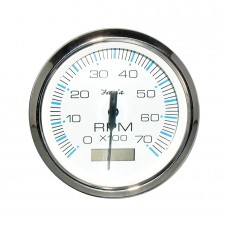 Faria Chesapeake White Tachometer with Hourmeter 7000 RPM - 34840