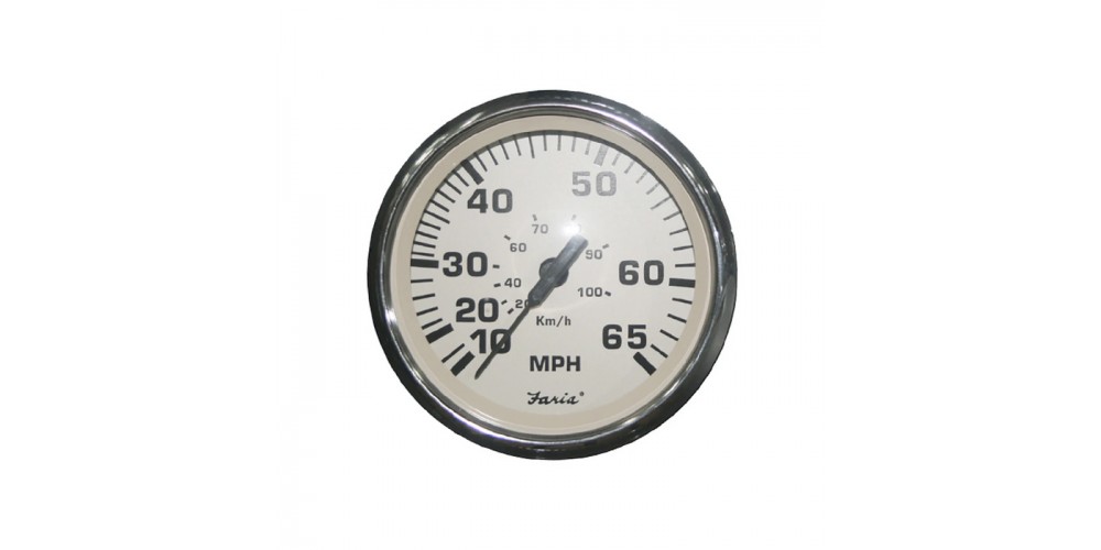 Faria Euro Beige Stainless Speedometer 65 Mph - FAR35122