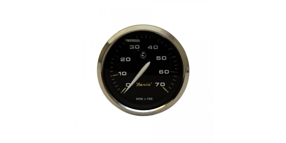 Faria Tachometer 6000 RPM Kronos Black - TC9451A