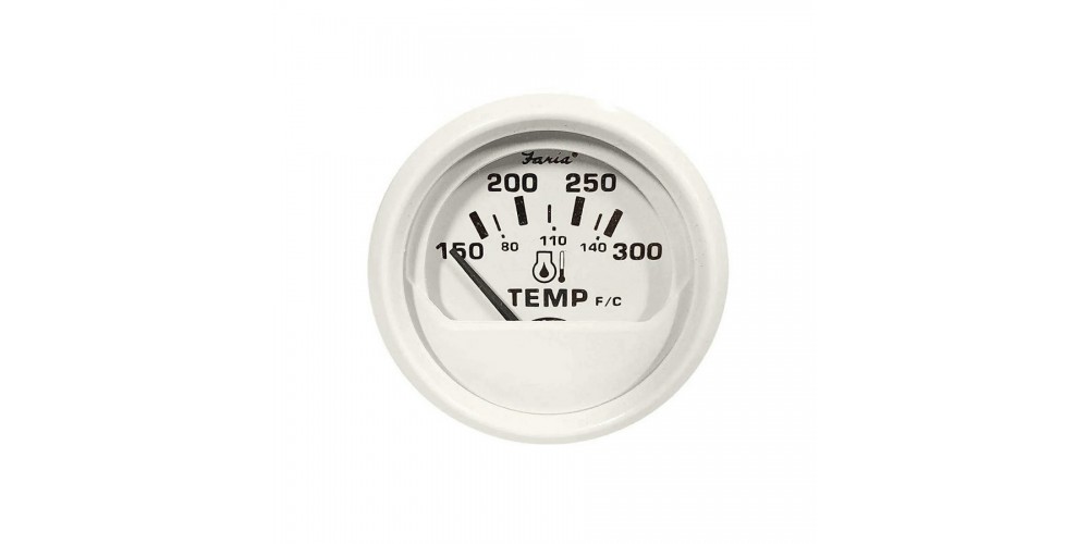 Faria Euro White Series Oil Temperature Gauge 140 - 320 F - 12955