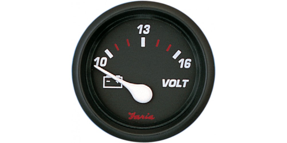 Faria Voltmeter 20-32 VDC Professional Red - 14660