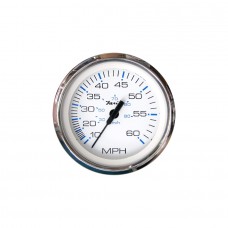 Faria Chesapeake White Stainless Steel Speedometer 60 MPH - SE9504