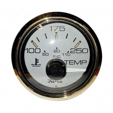 Faria Water Temperature Gauge 100-250F Signature Gold - 14504