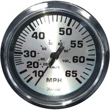 Faria Spun Silver Speedometer 35Mph - 36008