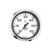 Faria Tachometer 6000 RPM Spun Silver - TC9530