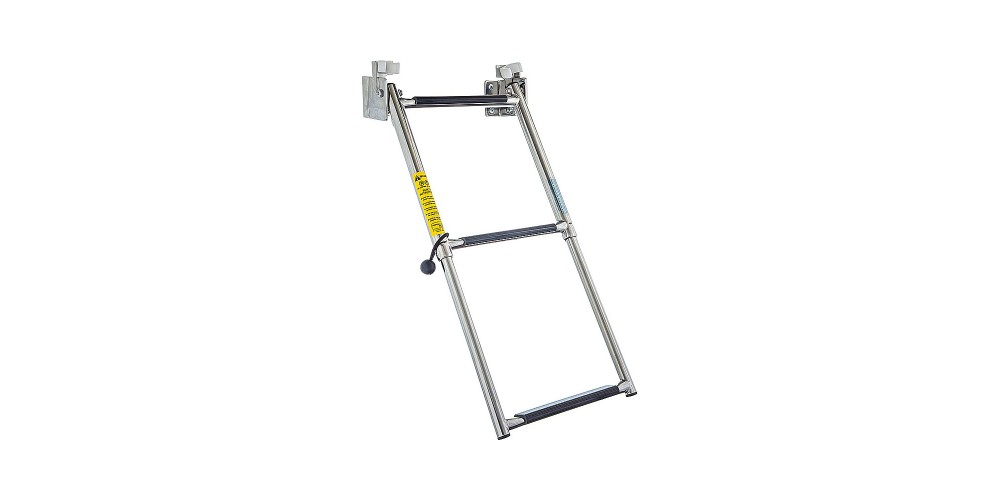 Garelick Stainless Steel Telescoping Transom Ladder 3-Step