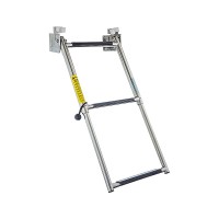 Garelick Stainless Steel Telescoping Transom Ladder 3-Step