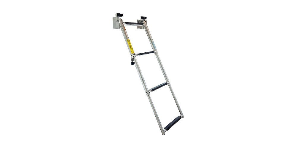 Garelick Stainless Steel Telescoping Transom Ladder 4-Step