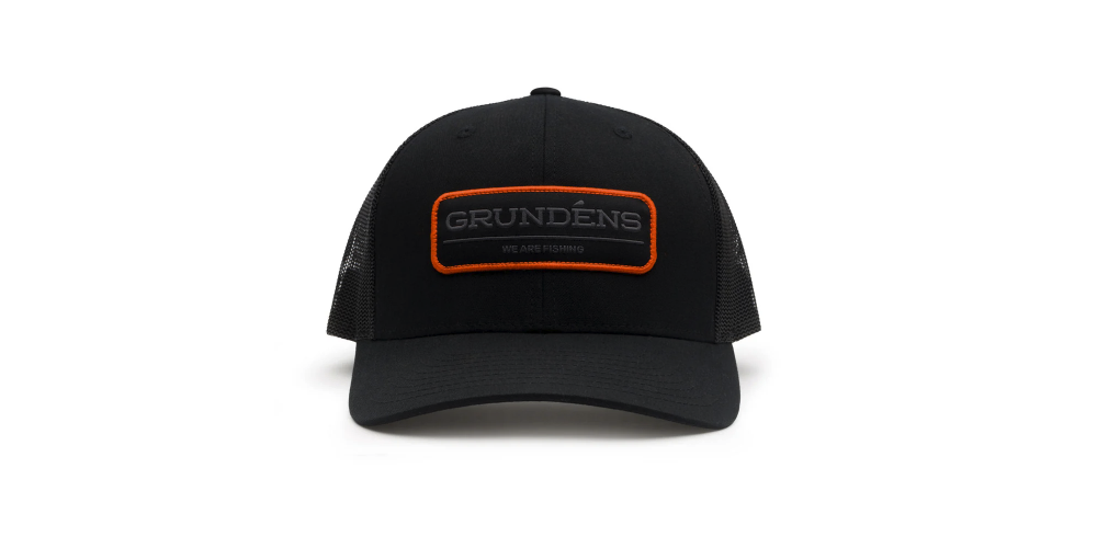 Grundens We Are Fishing Trucker Hat Solid Black One Size - 50286