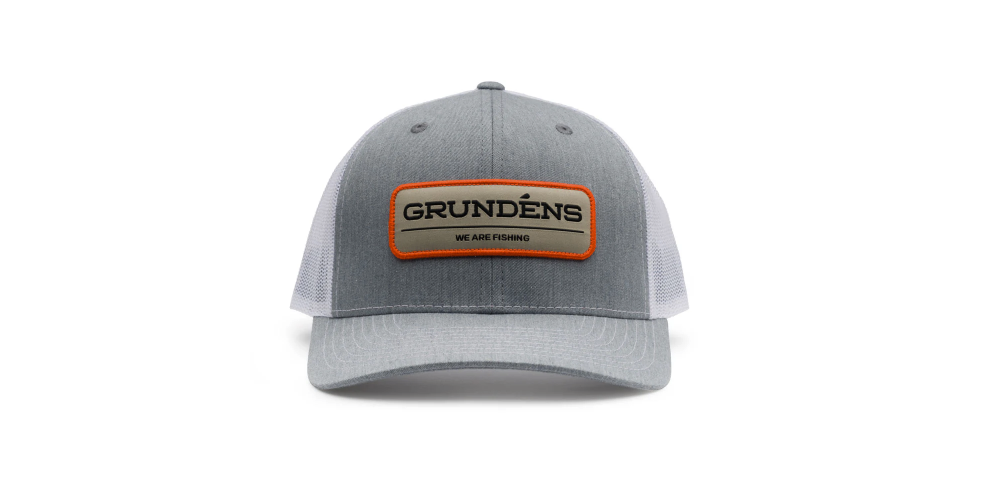 Grundens We Are Fishing Trucker Hat Heather Grey/White One Size - 50286