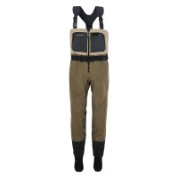 Grundens Boundary Gore-Tex Zip Stockingfoot Wader Stone/Otter Size MD (9-11) - 90001-356