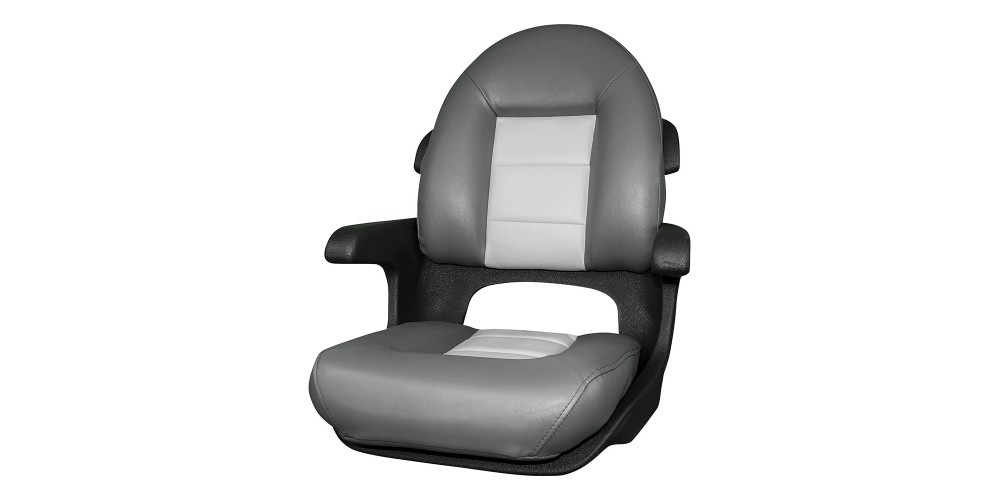 Tempress Elite Helm High-Back Boat Seat - Charcoal/Gray - 57017