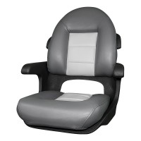 Tempress Elite Helm High-Back Boat Seat - Charcoal/Gray - 57017