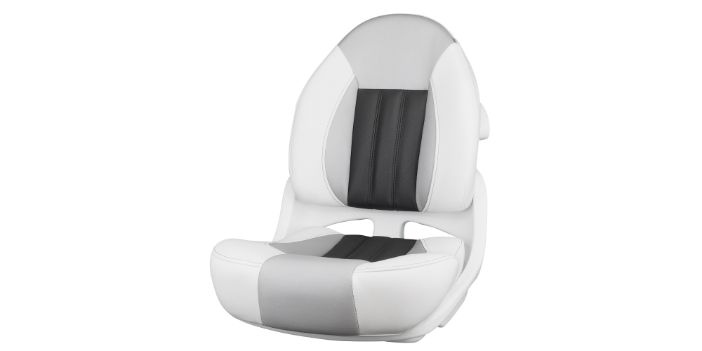 Tempress Fishermans ProBax Captains Boat Seat White Gray Carbon - 68150