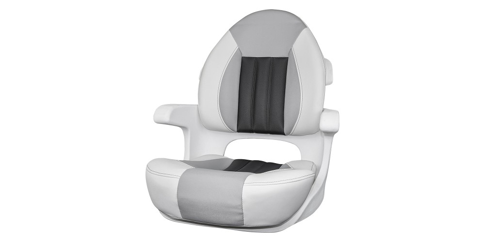 Tempress Probax Captains Boat Seat White/Gray/Carbon - 68355