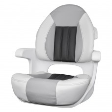 Tempress Probax Captains Boat Seat White/Gray/Carbon - 68355