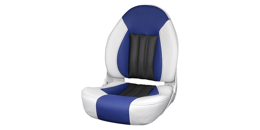 Tempress Probax Orthopedic Boat Seat White/Blue/Carbon - 68455