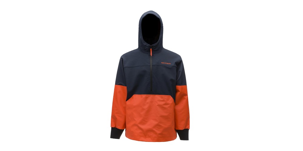 Grundens Fishpicking Anorak - Navy/Orange - Size XL