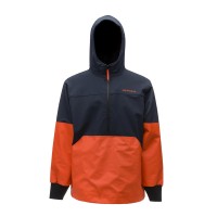 Grundens Fishpicking Anorak - Navy/Orange - Size S