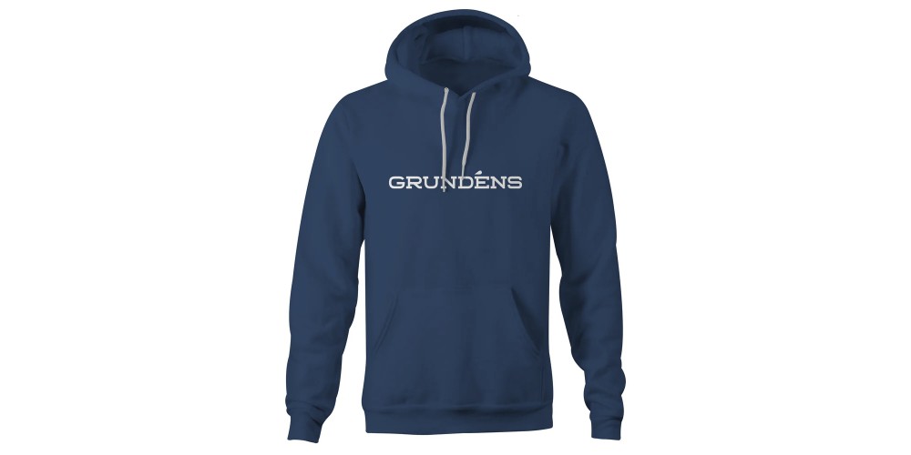 Grundens Wordmark Hoodie Navy - Size 3XL