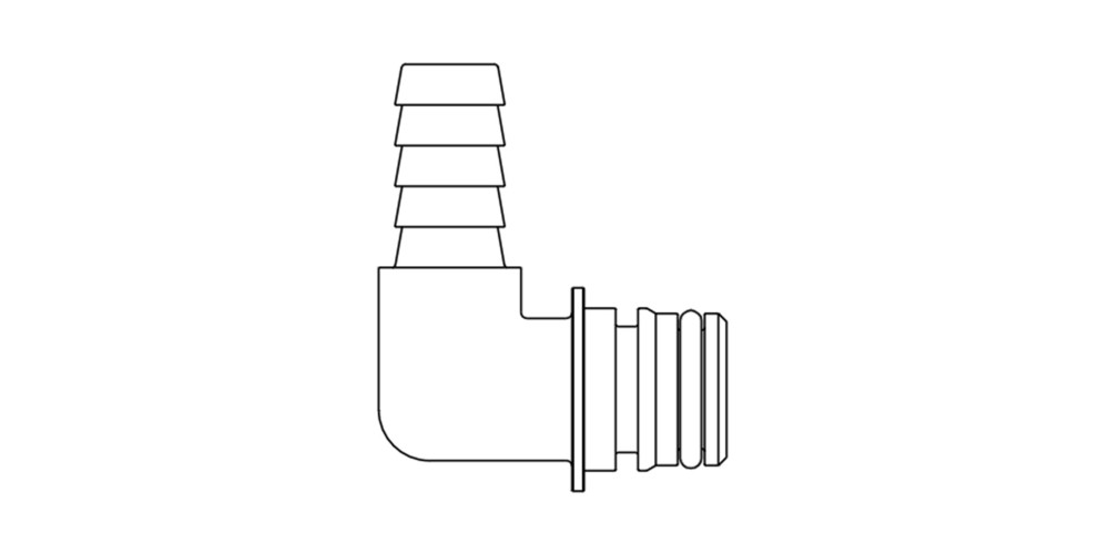 ITT Jabsco 1/2" Elbow Hose Barb 2-5GPM - 2/PKG