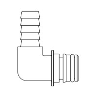 ITT Jabsco 1/2" Elbow Hose Barb 2-5GPM - 2/PKG