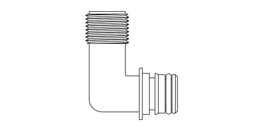 ITT Jabsco 1/2" Elbow NPS 2-5GPM - 2/PKG