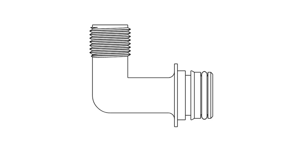 ITT Jabsco 1/2" Elbow NPS 6GPM - 2/PKG