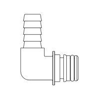 ITT Jabsco 3/4" Elbow Hose Barb 2-5GPM - 2/PKG