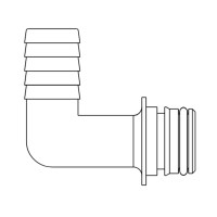 ITT Jabsco 3/4" Elbow Hose Barb 6GPM - 2/PKG