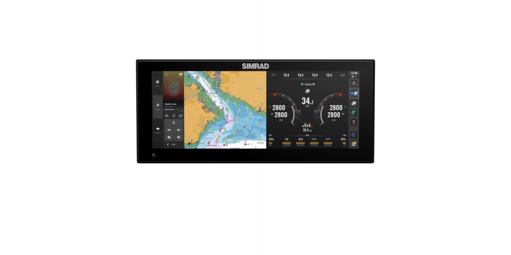 Simrad NSX 3012UW Smart Chartplotter/Fishfinder 12" with C-MAP DISCOVER X Chart - No Transducer