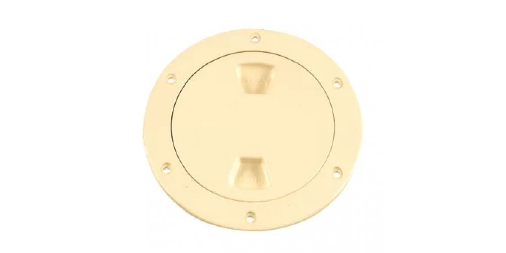 Beckson 4 Screw Out Deck Plate-Beige