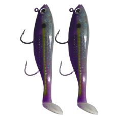 Lighthouse 6oz Mega Bite Swim Tail Jigs Swimtail Purple Morris Swim Tail Jig 2 pcs