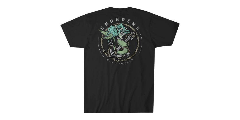 Grundens Mermaid SS T-Shirt Black Size 3XL - 50217