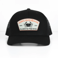 Grundens Always Fishing Trucker Hat Black One Size - 50293