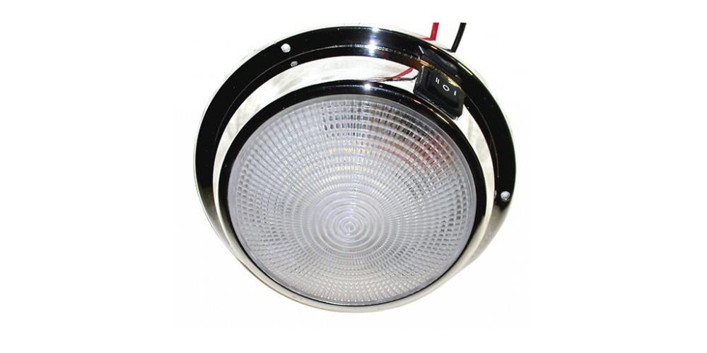 Drled Dome Light Chr Mars 5.5" White